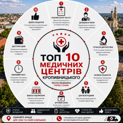 ТОП 10 медичних центрів Кропивницького: рейтинг, відгуки та як обрати